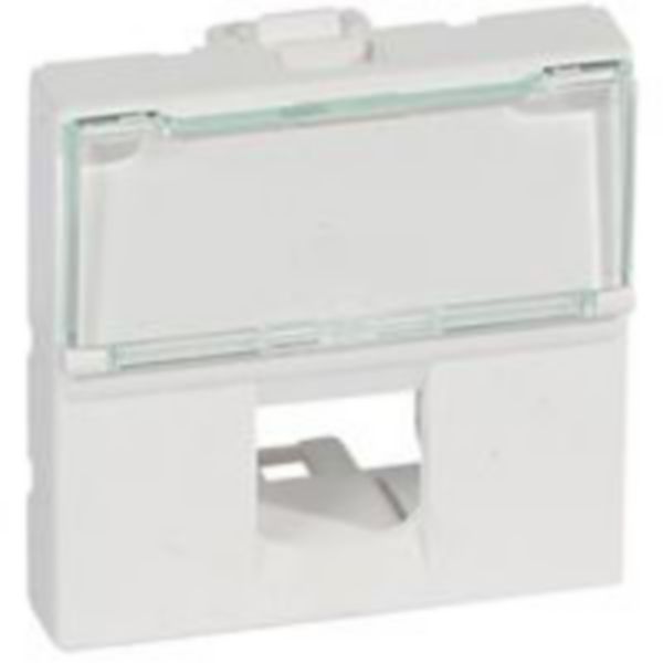 Adaptador Mosaic para RJ45 - para 1 conector Keystone - 2 módulos - Blanco