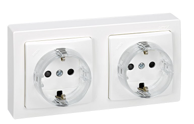 BASE SCHUKO DOBLE PRECABLEADO